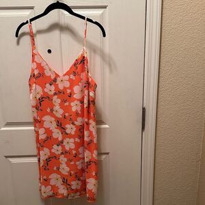 Cotton On Orange Floral Midi Dress